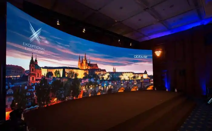 rental led screen trade show booth