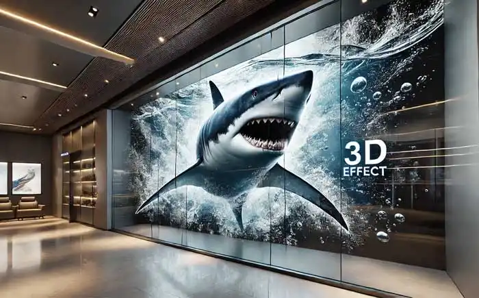 transparent led film screen for retail